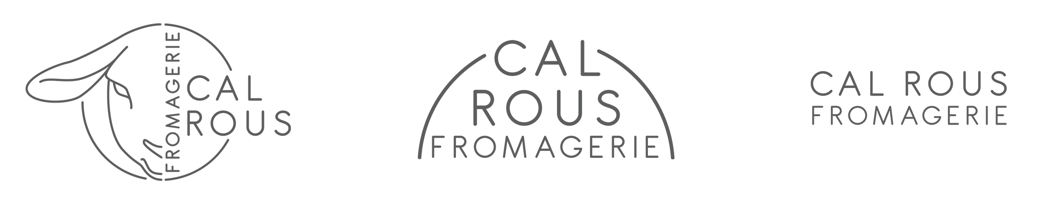 Exemple de déclinaisons de logotype dans une identité visuelle : la fromagerie Cal Rous